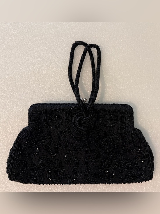Schildkraut Bros Handbags - Vintage Schildkraut Black Beaded Formal Clutch Purse